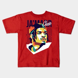 Ja'marr Chase on WPAP Art 1 Kids T-Shirt